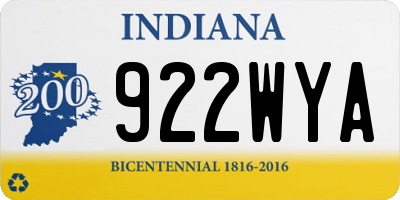 IN license plate 922WYA