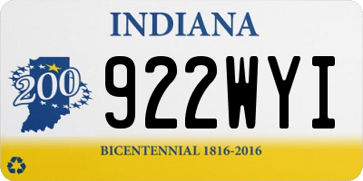 IN license plate 922WYI