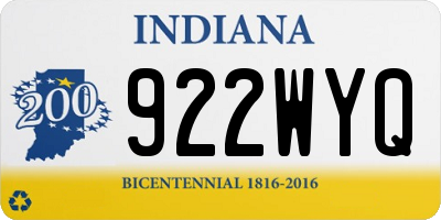 IN license plate 922WYQ