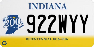 IN license plate 922WYY