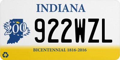 IN license plate 922WZL