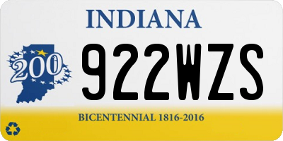 IN license plate 922WZS
