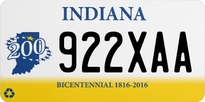 IN license plate 922XAA