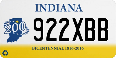 IN license plate 922XBB