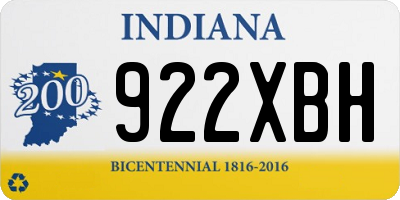 IN license plate 922XBH