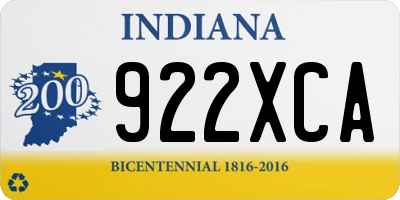 IN license plate 922XCA