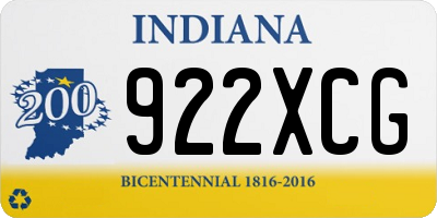 IN license plate 922XCG