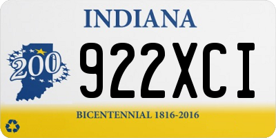 IN license plate 922XCI