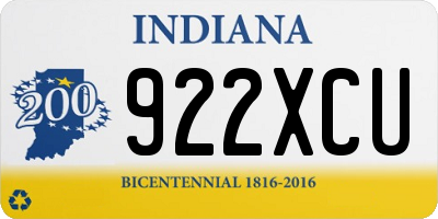 IN license plate 922XCU