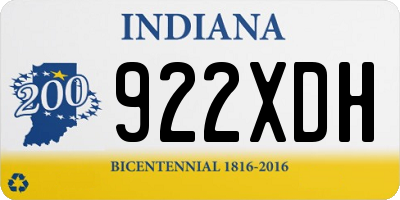 IN license plate 922XDH