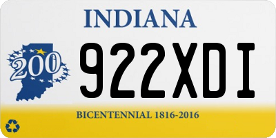 IN license plate 922XDI
