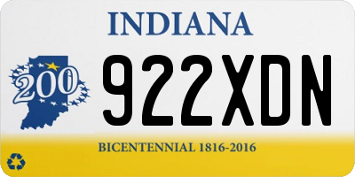 IN license plate 922XDN