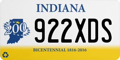 IN license plate 922XDS