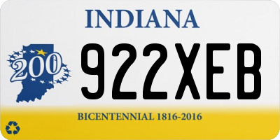 IN license plate 922XEB