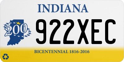 IN license plate 922XEC