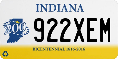 IN license plate 922XEM