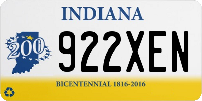 IN license plate 922XEN