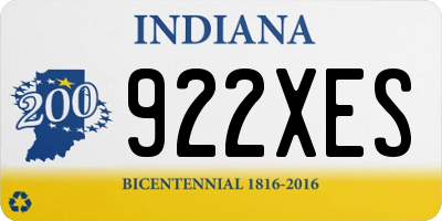 IN license plate 922XES
