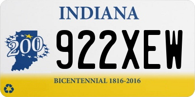 IN license plate 922XEW