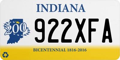 IN license plate 922XFA