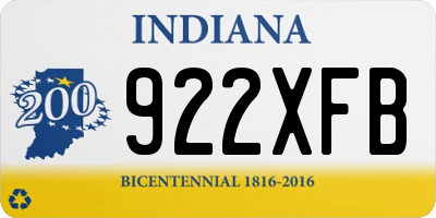 IN license plate 922XFB