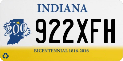 IN license plate 922XFH