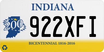 IN license plate 922XFI