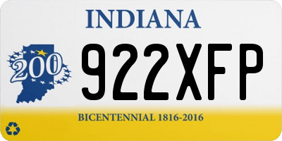IN license plate 922XFP
