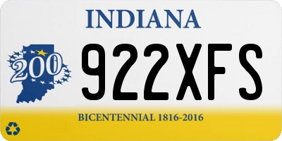 IN license plate 922XFS