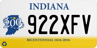 IN license plate 922XFV