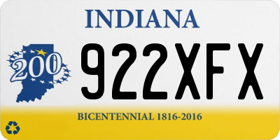 IN license plate 922XFX