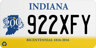 IN license plate 922XFY