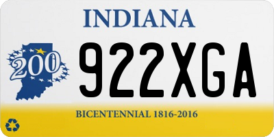 IN license plate 922XGA
