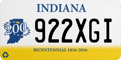 IN license plate 922XGI