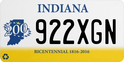IN license plate 922XGN