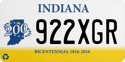 IN license plate 922XGR