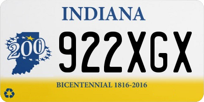 IN license plate 922XGX