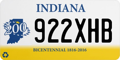 IN license plate 922XHB