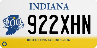 IN license plate 922XHN