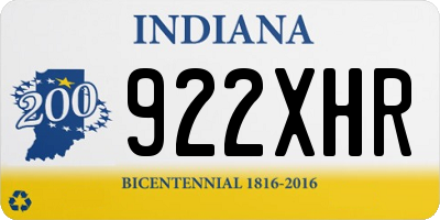 IN license plate 922XHR