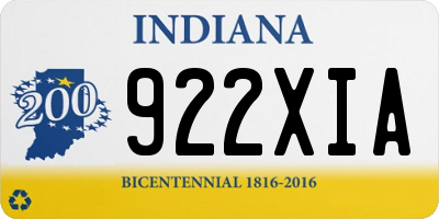 IN license plate 922XIA