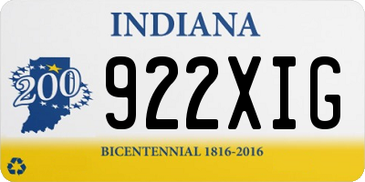 IN license plate 922XIG