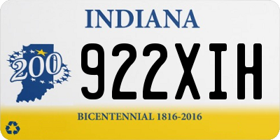 IN license plate 922XIH
