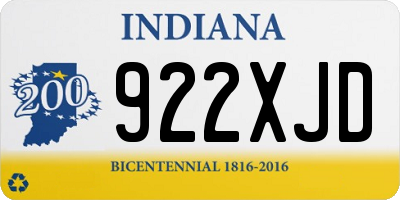 IN license plate 922XJD