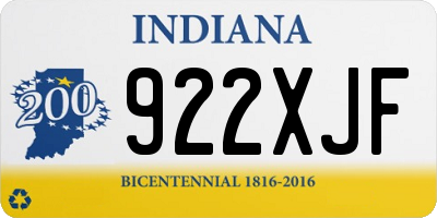 IN license plate 922XJF
