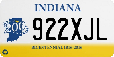 IN license plate 922XJL