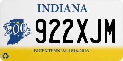 IN license plate 922XJM