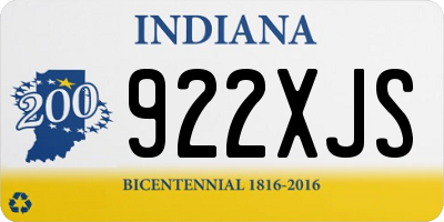 IN license plate 922XJS