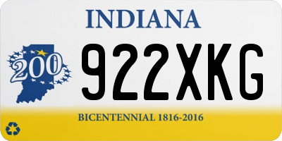 IN license plate 922XKG
