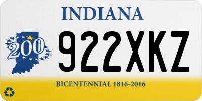 IN license plate 922XKZ